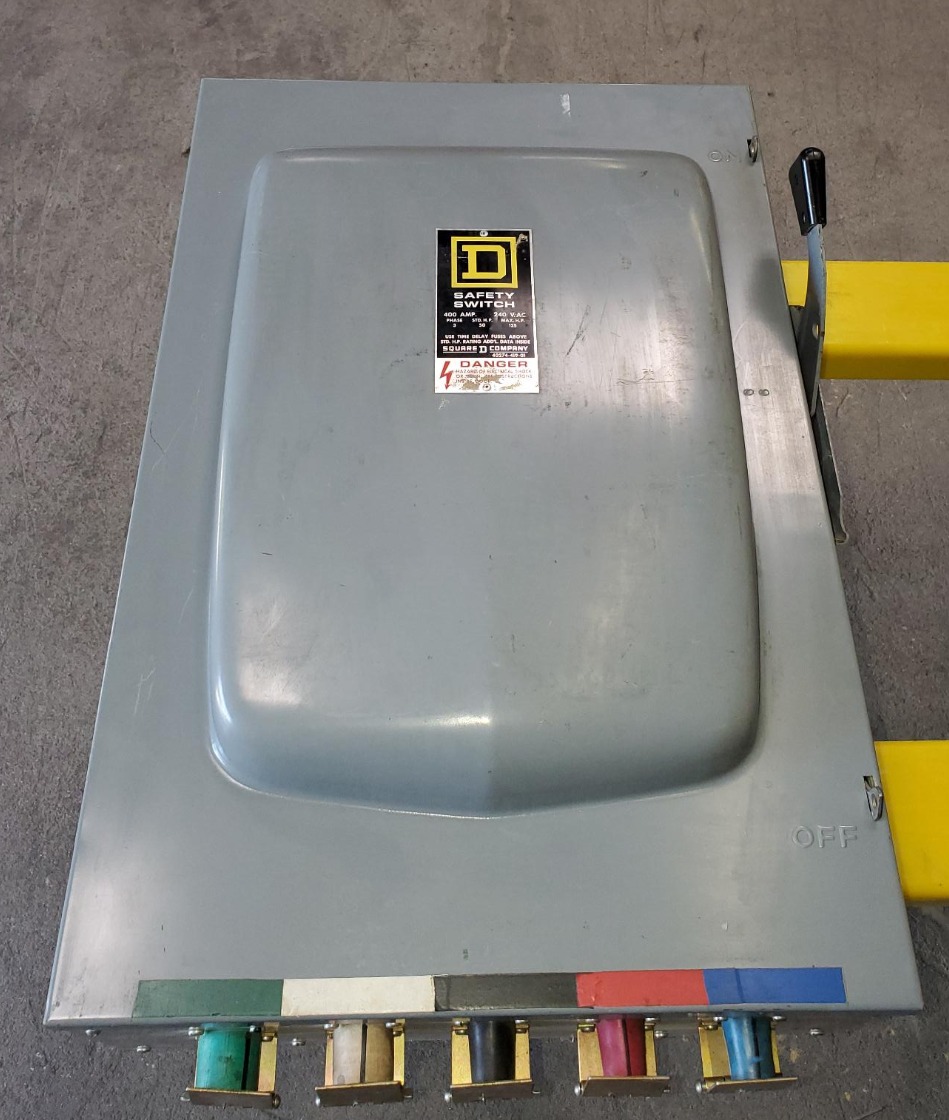 Square D Company Box 400A 3 Phase Power Input Panel 16 Series Cam Reversed ground/neutral $950