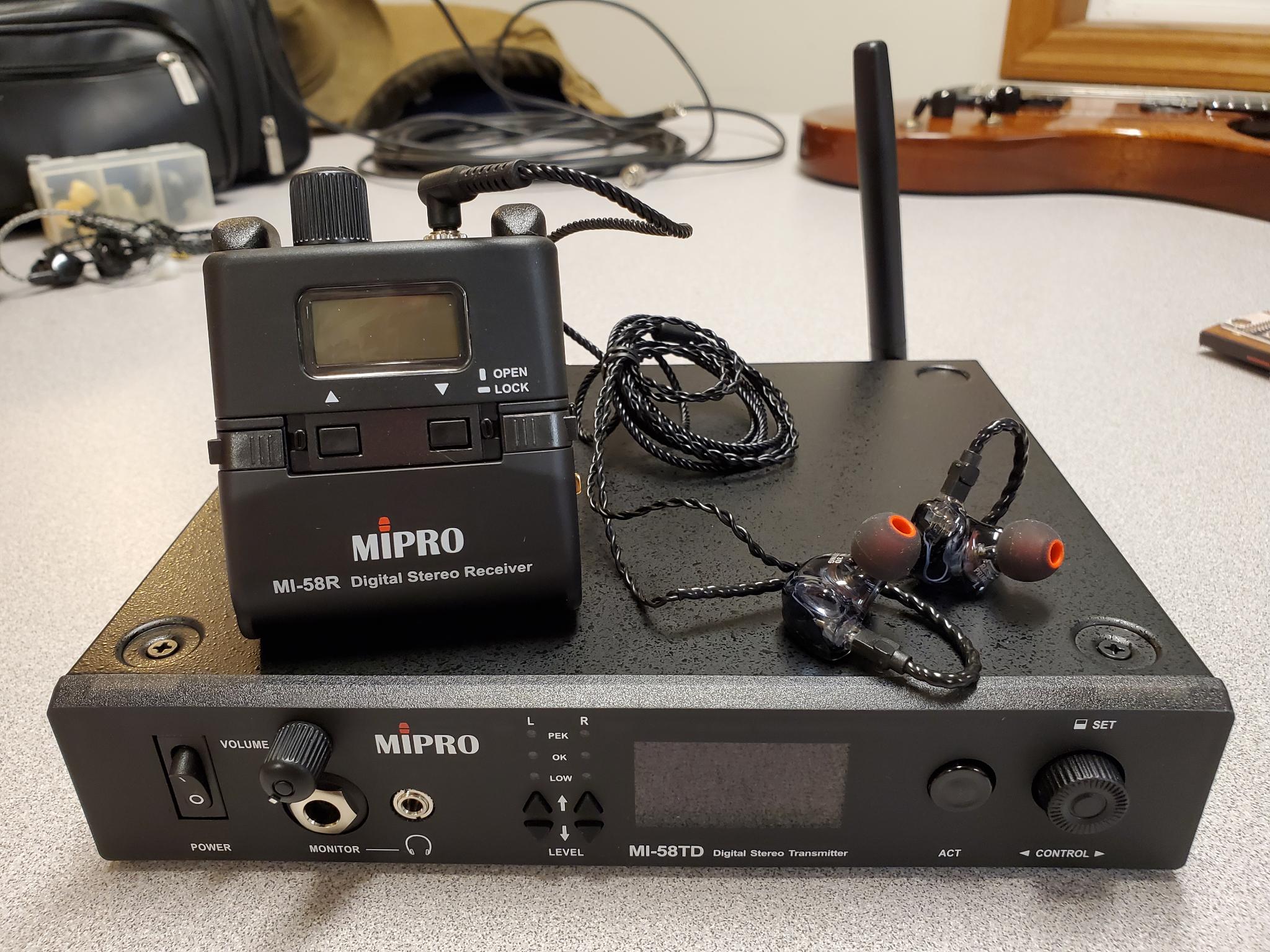Mipro MI58 Dante IN STOCK Mipro Dante ISM MI-58 Wireless IEM 5.8GHz System
