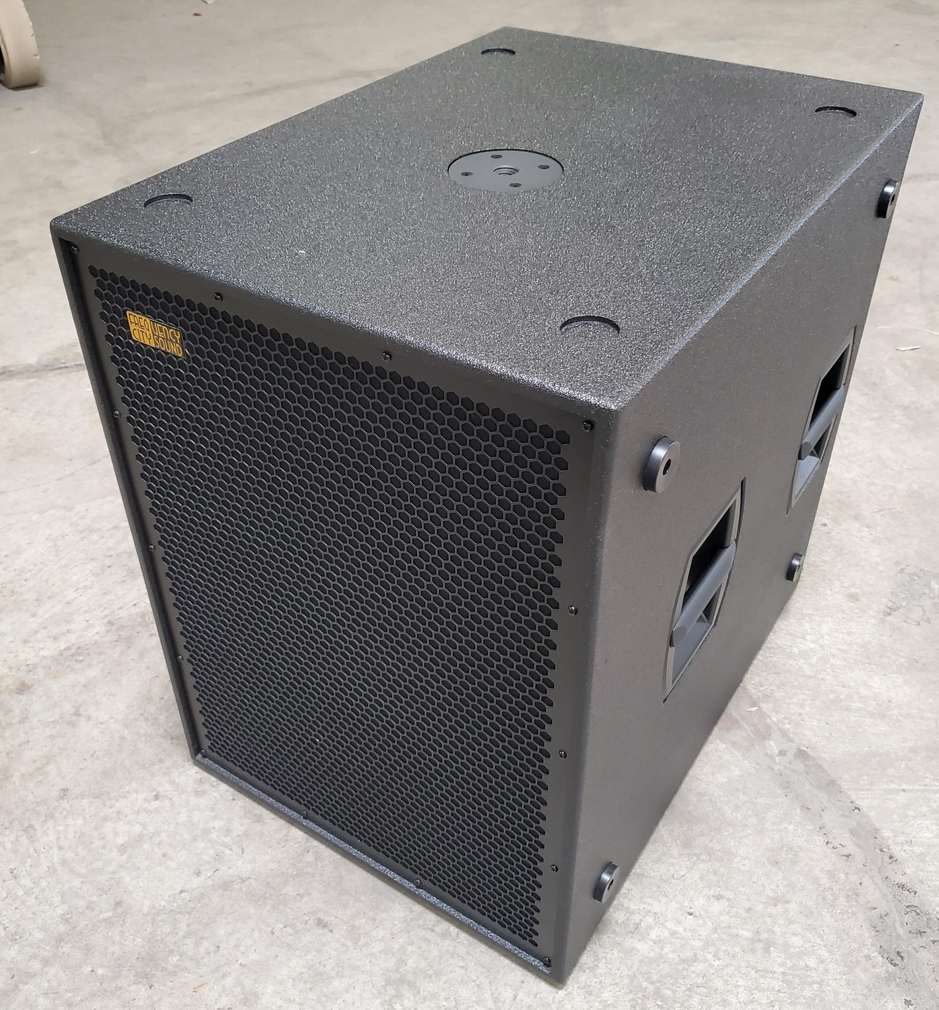 FCS21P-V3 2500W Active Sub $1995 Each side and front view
