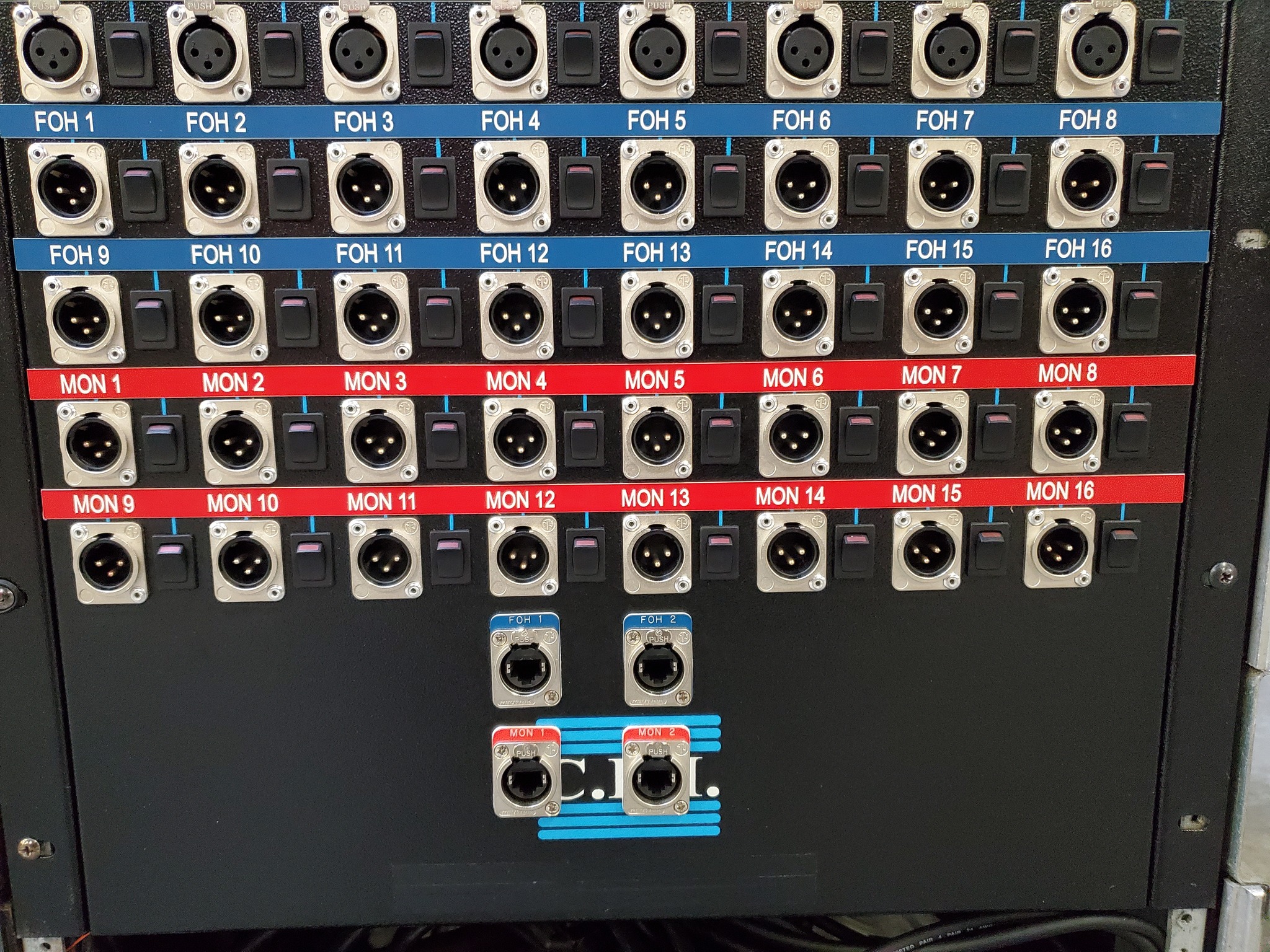 Splitter package for Midas M32 and/or Behringer X32. Great for FOH console and a Monitor console not having to share head amps. Two DL32 in the back. Whole system has seen no more than 7 shows all indoor. $4500