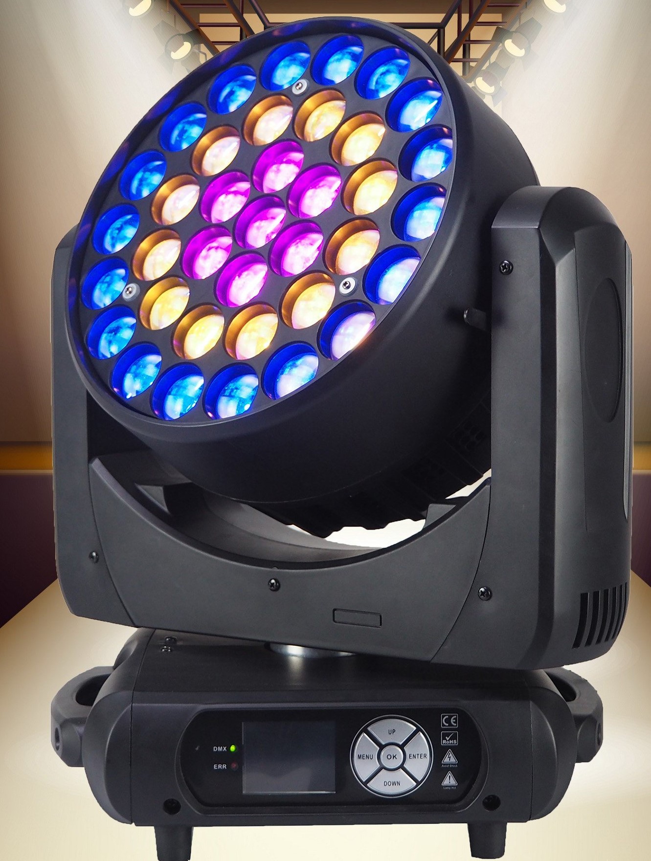FCS 37X15W Wash Zoom LED DMX Channels & Profile