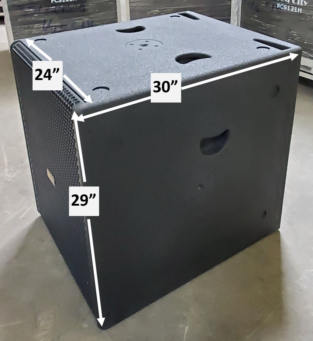 fcs21h 2500W 21" Active Sub MEASUREMENTS 129LBS
