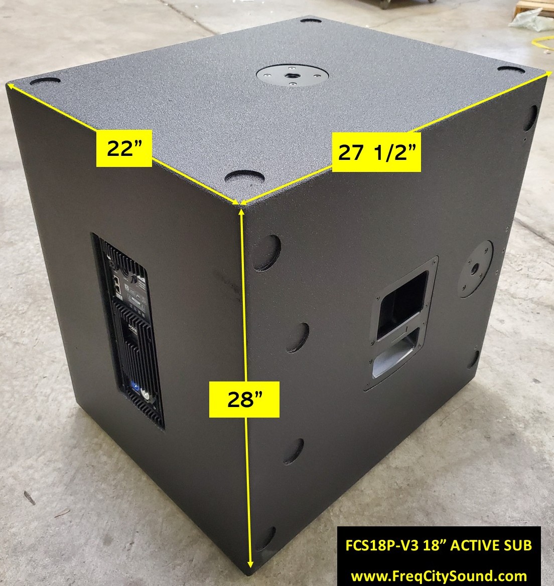 FCS18P-V3 Subwoofer Measurements FCS18P-V3 Active Subwoofer Size