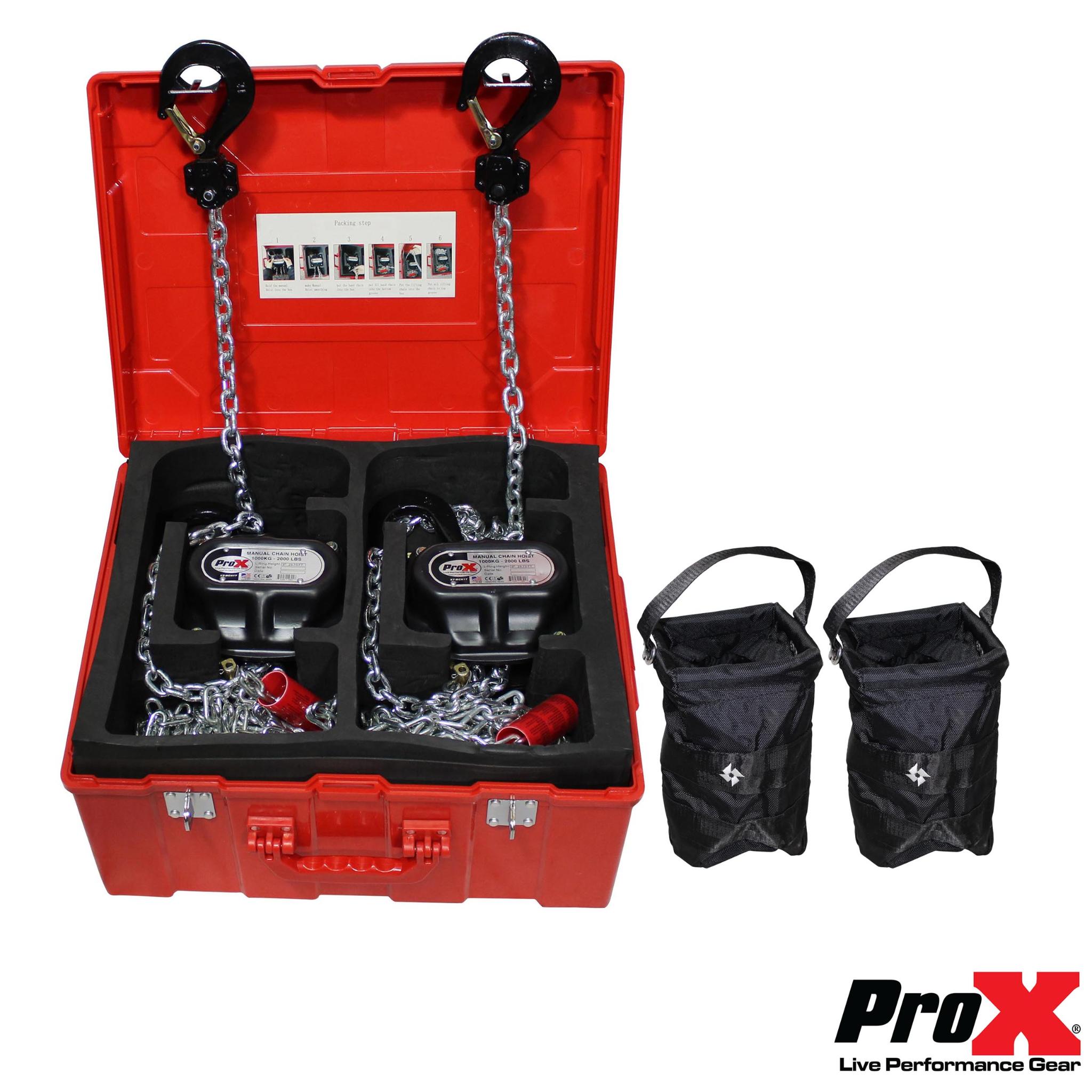 ProX XTP-GSBPACK164 Ground Support Truss Tower Stage Roofing System Package with Top Block, Hinges, Base, Outriggers